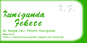 kunigunda fekete business card